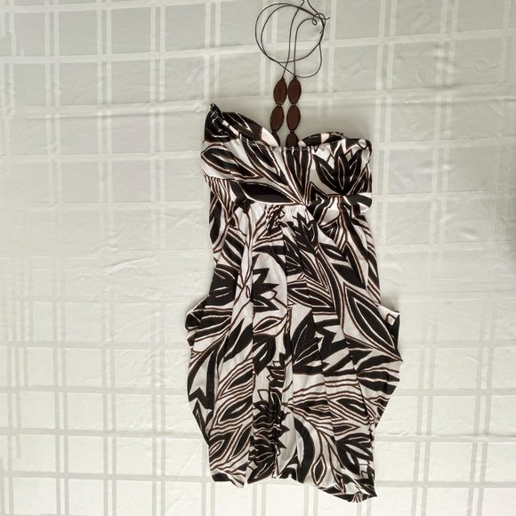 Kitty "Sexy Yet Classy" Halter Dress Brown White Black Size M/M‎ - Picture 9 of 12